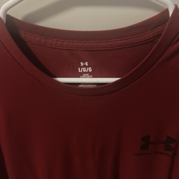 Burgundy large men’s T-shirt - Picture 2 of 3